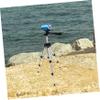 Hoement Lightweight Adjustable Fishing Tripod Stand Aluminium Alloy Design for Camera and Flashlight Height Lever Leg Locks and Feet for Outdoor Fishing view 4
