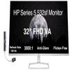 HP 32" FHD VA (1920x1080) Monitor Bundle with Docztorm Dock, 100Hz Refresh Rate, Anti-Glare, Flicker-Free, 2 x HDMI 1.4, 1 x VGA, Ideal for Home & Business, Black (2026 Latest Model) (2 Pack) view 1