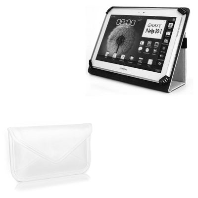 BoxWave Case Compatible with iRulu eXpro X4 - Elite Leather Messenger Pouch, Synthetic Leather Cover Case Envelope Design - Ivory White