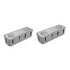 FELTECHELECTR 2pcs Indoor Cable Organizer Box Plastic Data Cable Storage Case for Tidy Spaces Grey for Desk and Wall Use Efficient Cord Management view 1