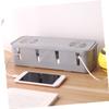 FELTECHELECTR 2pcs Indoor Cable Organizer Box Plastic Data Cable Storage Case for Tidy Spaces Grey for Desk and Wall Use Efficient Cord Management view 2