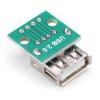 10Pcs USB Type A Female Socket USB Board 2.54mm Pitch Adapter Breakout Board 2.54mm Pitch Adapter Connector DIP DIY USB Power Supply Breadboard Design view 2