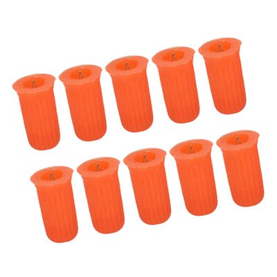 100Pcs Eyelash Glue Bottle Plugs Blocking Needles Portable Plastic Orange
