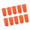 100Pcs Eyelash Glue Bottle Plugs Blocking Needles Portable Plastic Orange view 1