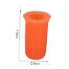 100Pcs Eyelash Glue Bottle Plugs Blocking Needles Portable Plastic Orange view 2