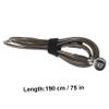Hoement 2m Portable Laptop Lock with Buckle Heavy-Duty Security Cable for Notebook and Computer Prevent Theft at Home Office Easy to Use Durable Steel Cable Lock Black view 2