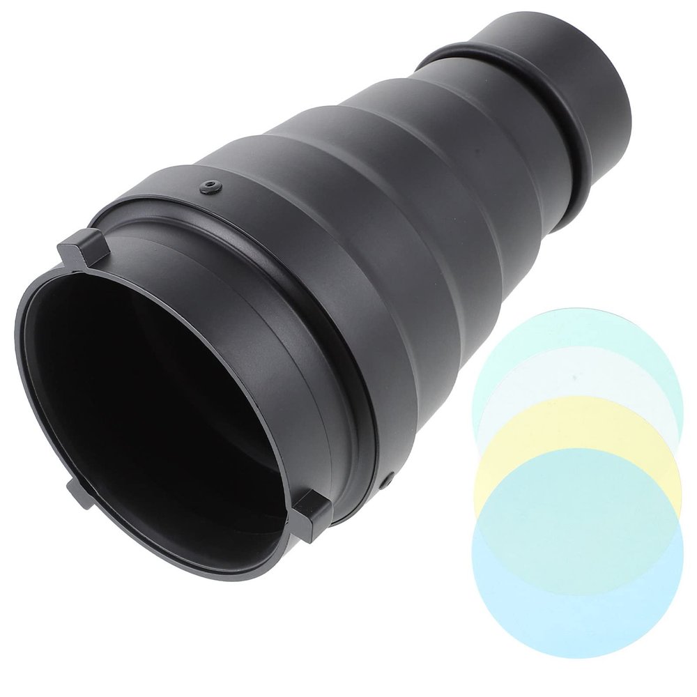 FELTECHELECTR Aluminium Alloy Flash Diffuser Tube with Honeycomb Grid Bounce and Diffuse Flash Lighting