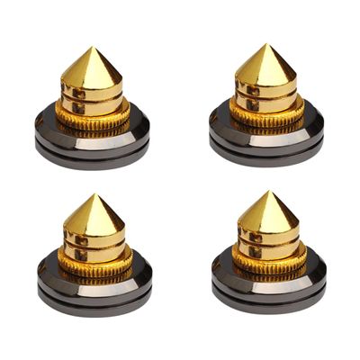 Hoement 4pcs Pure Speaker Spikes Stand Feet Pad Turntable Isolation Pads Audio for Speaker