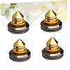 Hoement 4pcs Pure Speaker Spikes Stand Feet Pad Turntable Isolation Pads Audio for Speaker view 4