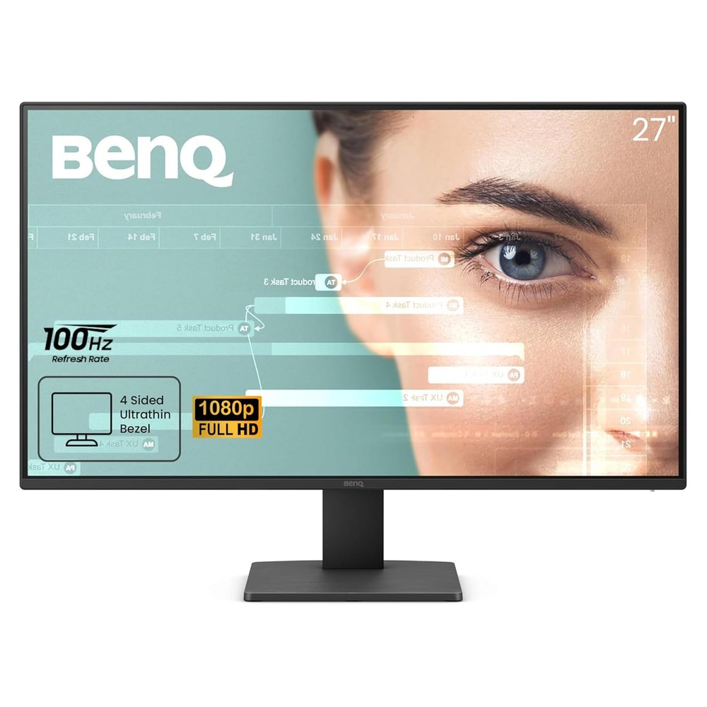 BenQ GW2791 27 1080p FHD 100Hz IPS Eye-Care Monitor, HDMI, DisplayPort, 1080x1920, Ultra Slim Bezel, TUV-Certified, Flicker-Free, Low Blue Light Plus, Eye-CareU