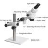 Jewelry Inspection Microscope, Multi-Directional Microscope with Bracket, 7X-45X Continuous Zoom Function and 165mm Working Distance, Flexible Adjustment Bracket, for Jewellery and Diamonds view 2