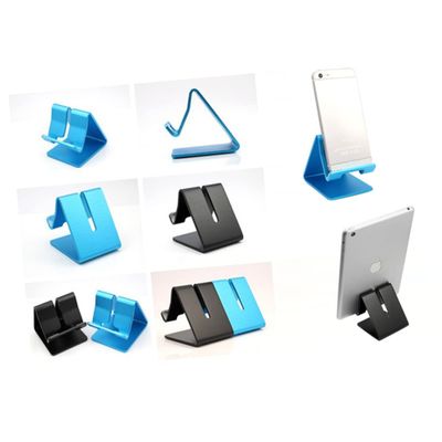 BIUDECO Ergonomic Aluminium Tablet and Phone Stand Holder for Devices Viewing Angle - Design Compatible Black