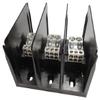 Power Distribution Block - 3 Pole - 350A 600V - (2) 2/0 to #14 AWG / (6) 4 to #14 AWG - Thermoplastic - Open Style. view 1