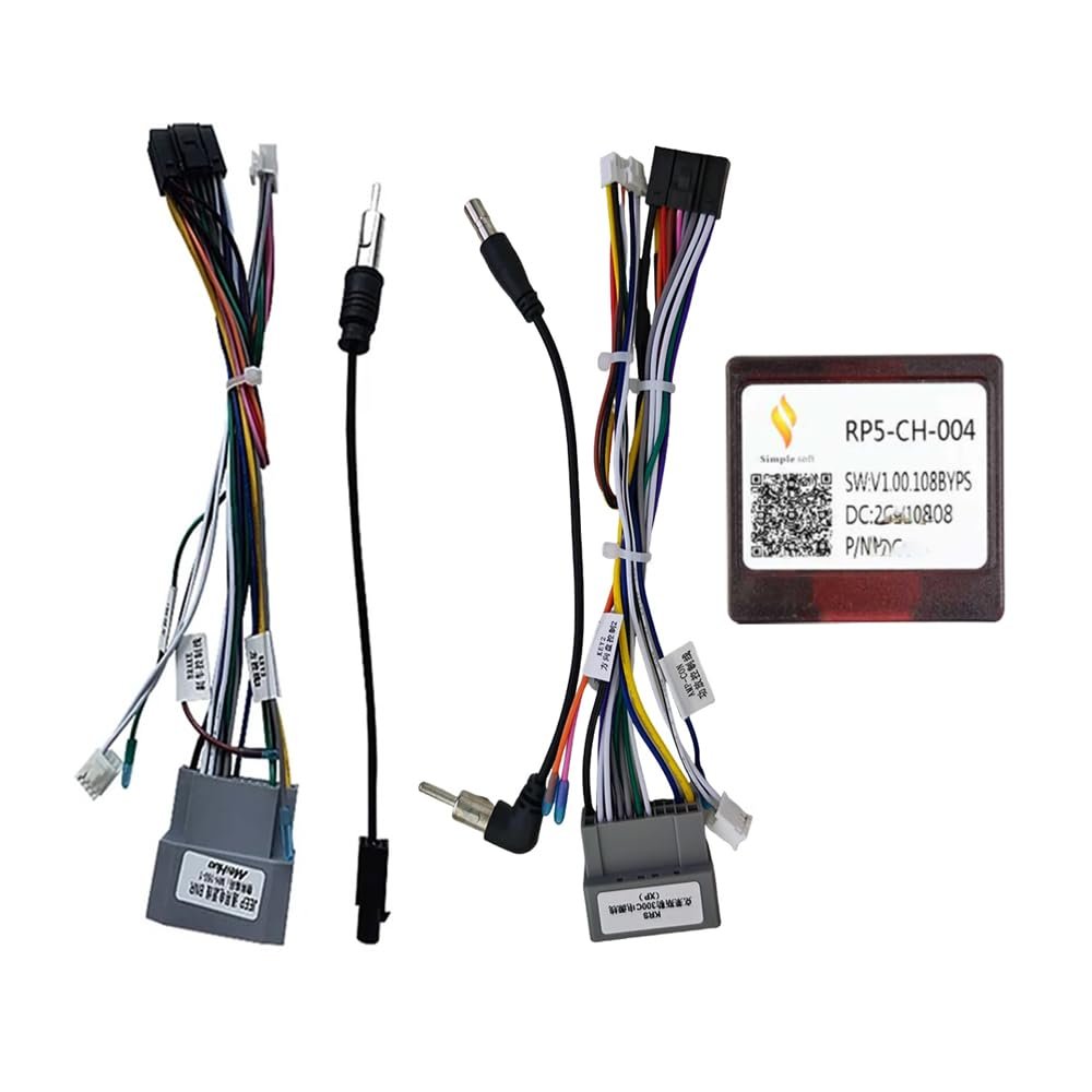 16pin Car Stereo Radio Power Retrofit Wiring Harness Adatper fits for Jeep Wrangle Chrysler 300C Dodge Jeep Compass Patriot Commander Grand Cherokee