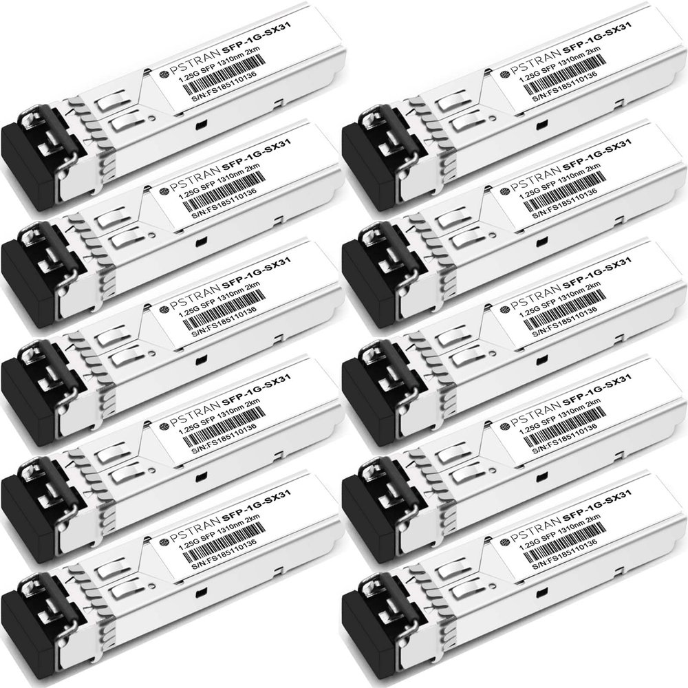 OPSTRAN 1000BASE-SX SFP Optical Transceiver Module Compatible with Fortinet FG-TRAN-SX 1310nm 2km DDM Duplex LC MMF 10 Pack