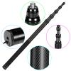 3m Selfie Stick 118 Inch Carbon Fiber Invisible Ultra Long Extension Pole for Insta360 ONE X5 X4 X 3 ONE X2 ONE R ONE RS X3 R X Action Camera (Black) view 2