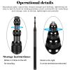 3m Selfie Stick 118 Inch Carbon Fiber Invisible Ultra Long Extension Pole for Insta360 ONE X5 X4 X 3 ONE X2 ONE R ONE RS X3 R X Action Camera (Black) view 3
