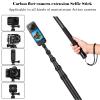 3m Selfie Stick 118 Inch Carbon Fiber Invisible Ultra Long Extension Pole for Insta360 ONE X5 X4 X 3 ONE X2 ONE R ONE RS X3 R X Action Camera (Black) view 4