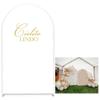 Aerdce Mexican Fiesta Talavera Wedding Party Decoration Arch Backdrop Cover White Stretchy Arched Stands Covers for Baptismx Birthday Baby Shower Parties Decoration(Only Cover) view 1