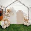 Aerdce Mexican Fiesta Talavera Wedding Party Decoration Arch Backdrop Cover White Stretchy Arched Stands Covers for Baptismx Birthday Baby Shower Parties Decoration(Only Cover) view 3