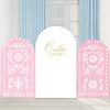 Aerdce Mexican Fiesta Talavera Wedding Party Decoration Arch Backdrop Cover White Stretchy Arched Stands Covers for Baptismx Birthday Baby Shower Parties Decoration(Only Cover) view 4