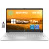HP 15.6" HD Touchscreen Business Laptop, Intel i3-1215U, 32GB DDR4 RAM, 1TB PCIe SSD, Intel UHD Graphics, Numeric Keypad, 720p HD Camera, Windows 11 Pro, Silver, 32GB Hotface USB Card view 1
