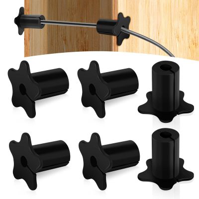 6pcs Cable Routing Kit for Starlink, Silicone Cable Feed Pass Through Bushings Cable Grommet for 5/8 Inch Cables Wall Hole Cable Routing Kit Accessories for Starlink Ethernet Cables (Black)