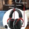 PUSAPA Head-Mounted Gaming Headset Wired,Noise Reduction with Microphone Notebook Desktop Computer Headset(Red) view 4