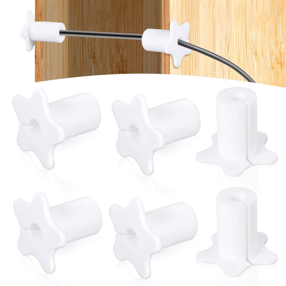 6pcs Starlink Cable Routing Kit, Silicone Feed Pass Through Bushings Grommet for 5/8 Inch Wall Hole, Ethernet Cable Accessories (White)