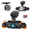 360 Dash Cam Front and Rear Inside,LOFOV 4 Channel Camera FHD 1080P,Front Left Right and Rear,Free 64GB SD Card,Multi-Ch Dash Camera for Cars,Black Box Trafflc Recorder,Night Vision,24H Parking Mode view 1