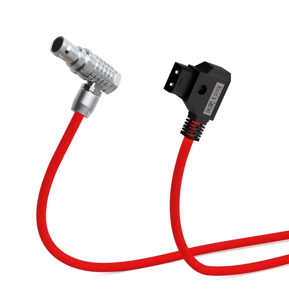 Alvin's Cables RED Komodo-X Power Cable for RED DSMC3 DSMC2 Epic Scarlet V-Raptor, for DJI Ronin 4D, Ultra Soft & Flexible D-Tap to 6 Pin Female Right Angle Cable 1M/39.4inches