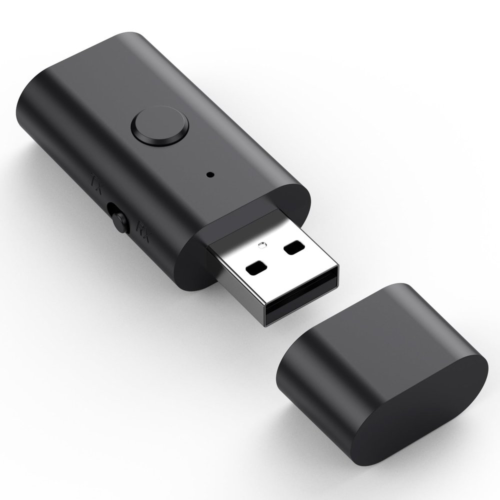 5.3 transceiver 2-in-1 USB Bluetooth Adapter,3.5mm Aux Wireless Adapter, Low Latency, Built in Mic, Music Streaming, Handsfree Calls,Power by USB for PC Home/Car Sound System