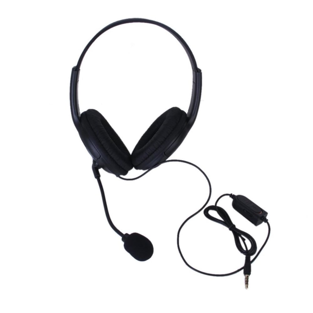 Angoily Wired Stereo Headset Line Volume Control Double Earpiece Earphones for Gaming Smartphones and Music Black