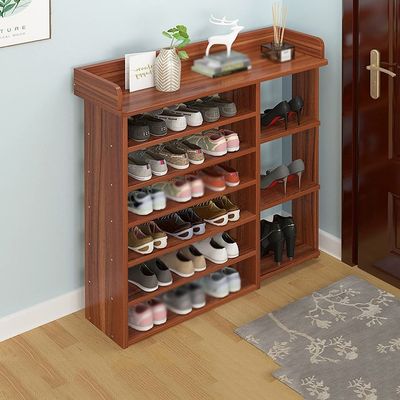 eexbz Shoe Rack Shoe Cabinet 7-Layer Organization Rack Household Kitchen Tableware Storage Rack Living Room Bedroom Corridor Shoe Organizer Rack(Brown)