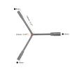 HARFINGTON Y-Shaped 3 Way Socket Wrench 8mm 10mm 12mm Long Arm Y-Type 6-Point Hexagon Spanner Hex Wrench Torque Spanner Socket for Car Motorcycle Repair Hardware Tools, Grey view 2