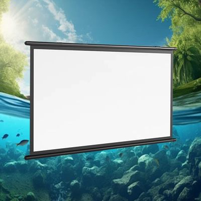 72" Outdoor Projector Screen Manual Pull Down 4:3 16:9 Projection Screen, Wall Mount 4K HD Portable Indoor Home Theater Movie Screen(72in16:9)
