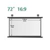 72" Outdoor Projector Screen Manual Pull Down 4:3 16:9 Projection Screen, Wall Mount 4K HD Portable Indoor Home Theater Movie Screen(72in16:9) view 2