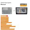 Brilluxa 360 Degree Bird View Surround System, Surround View System 1080P Parking Monitoring 170 Wide Angle 4 Way Camera 3D DVR for Autos view 4