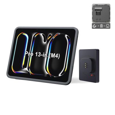 EMONITA Magnetic Wall Mount with Charging Case A13 for iPad Pro 13-Inch (M4). PoE and DC up to 18W Quick Charge, Strong Magnets, 360 Rotation