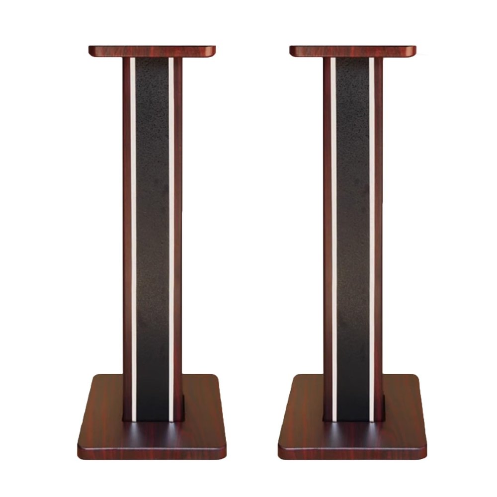 KIYILIHI Speaker Stand, Tray 20x24cm Speaker Stands,Tray Thickness 2cm Floor-Standing Speaker Stands 2 Pieces, for Home Theaters Professional Performance Recording Composing(Brown3)