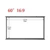 50" 60" 72" Projection Screen Outdoor Projector Screen 4K HD Manual Pull Down Movie Projector Screen for Home Theater Office, Anti-Crease(60in16:9) view 2