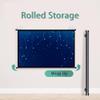 50" 60" 72" Projection Screen Outdoor Projector Screen 4K HD Manual Pull Down Movie Projector Screen for Home Theater Office, Anti-Crease(60in16:9) view 3