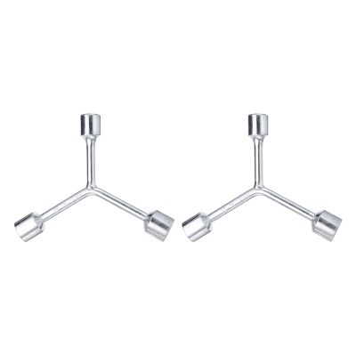 HARFINGTON 2pcs Y-Shaped 3 Way Socket Wrench 13mm 16mm 18mm Y-Type 6-Point Hexagon Spanner Hex Wrench Torque Spanner Socket for Car Motorcycle Repair Hardware Tools