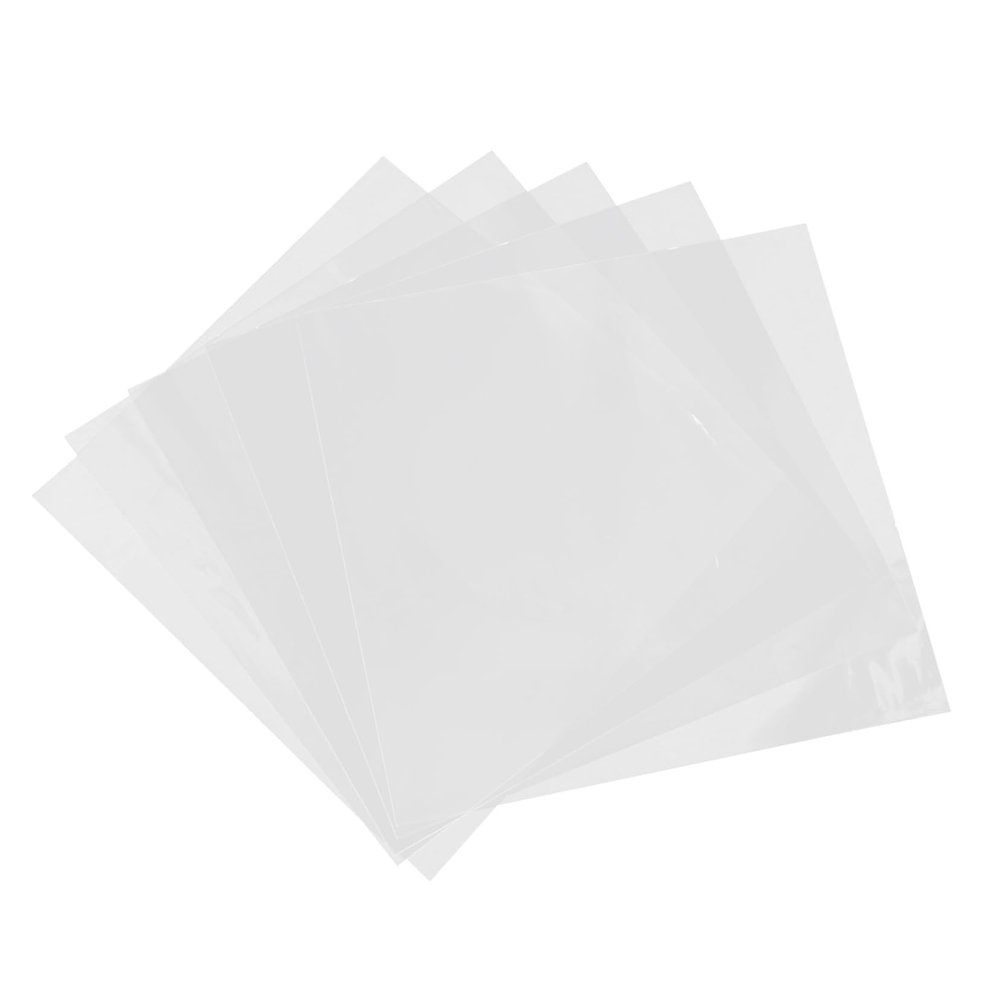 FELTECHELECTR 50pcs Vinyl Record Outer Sleeves Clear Album Protector for Vinyl Collection Design for Optimal Clarity and Water Resistance for Storage and Display