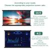 Projector Screen, Portable White Color Projector Curtain Projection Screen 30/40/50/60/72-INCH Diag 16:9/4:3, Projection Screen Movie Home Theater 4K Ultra HD Ready Drop Down(16:9,30") view 4