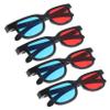 FELTECHELECTR 4pcs Glasses for Home Theater Red Blue Plastic Glasses for Movie Viewing view 1