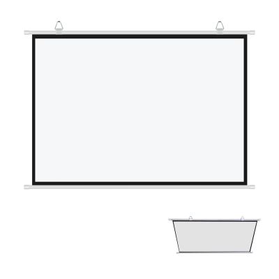 30" 40" 50" 60" 72" Pull Down Projector Screen, 4:3/16:9 Portable Screen for Projector, 4K HD Outdoor Indoor Cinema Screen for Movie Home Theater Backyard Partying(16:9,60in)