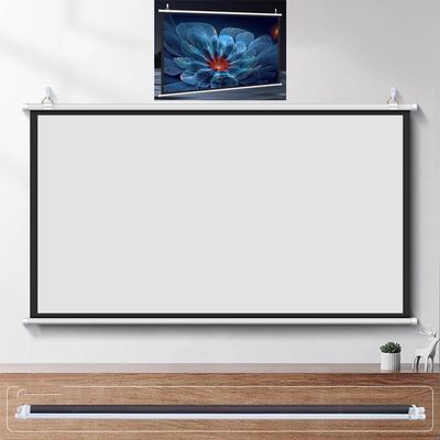 SXYHCK 50" 60" 72" Screen Manual Projector Screen Pull Down Cinema Projection 4:3/16:9 Hanging Screen Portable Projection Screen for Home Theater Office(60in-16:9)
