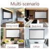 SXYHCK 50" 60" 72" Screen Manual Projector Screen Pull Down Cinema Projection 4:3/16:9 Hanging Screen Portable Projection Screen for Home Theater Office(60in-16:9) view 2