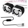 Angoily 2pcs Mini USB Portable Multimedia Computer Speakers for Laptop Pc Desktop Soundbar Sound Box Stereo Sound Volume Control view 4